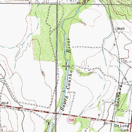 Topographic Map of Walnut Creek, TX