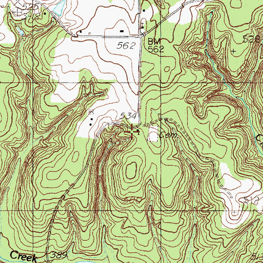Topographic Map of Walnut Grove Church, TX