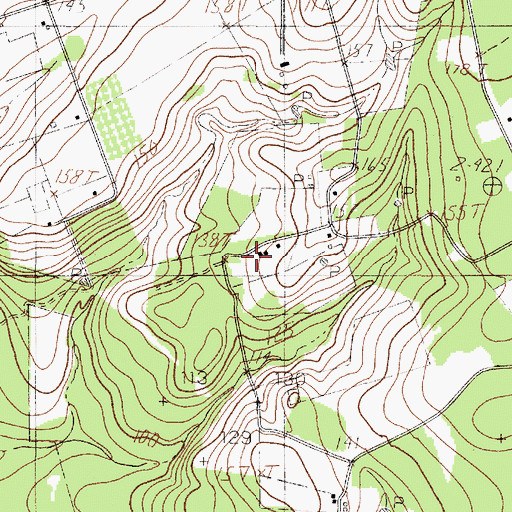 Topographic Map of Walnut Hill School, TX