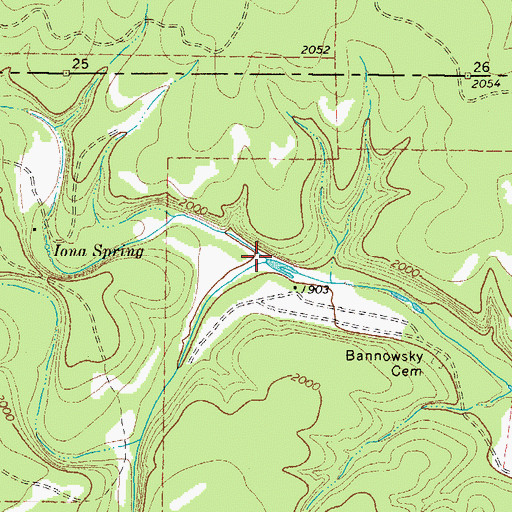 Topographic Map of Walton Draw, TX