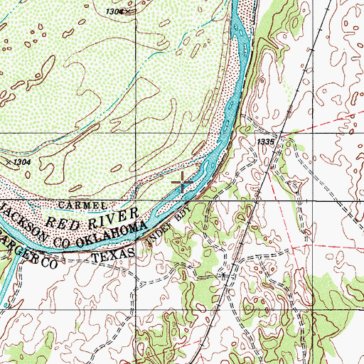 Topographic Map of Wanderers Creek, TX