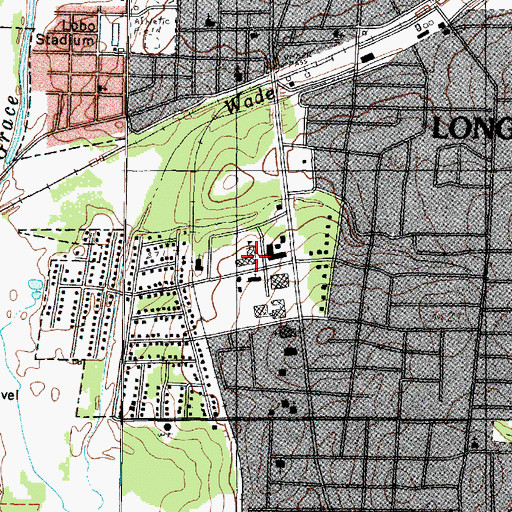 Topographic Map of Ware School, TX