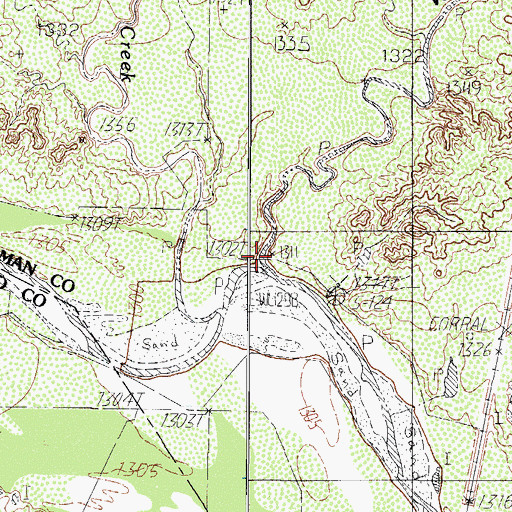 Topographic Map of Warrior Hollow, TX