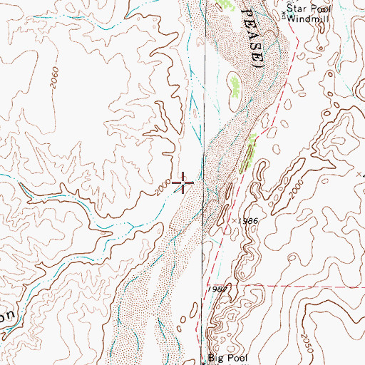 Topographic Map of Water Canyon, TX