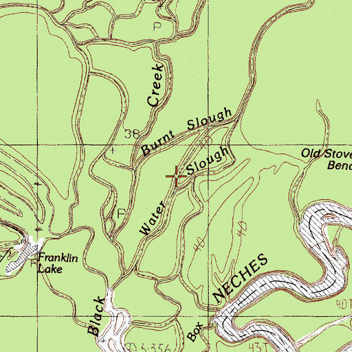 Topographic Map of Water Slough, TX