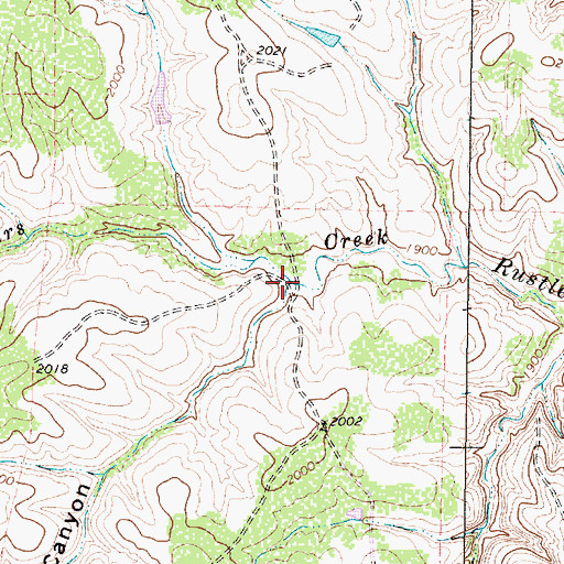 Topographic Map of Waterbox Canyon, TX
