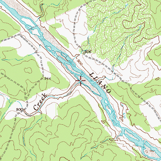 Topographic Map of Waters Creek, TX