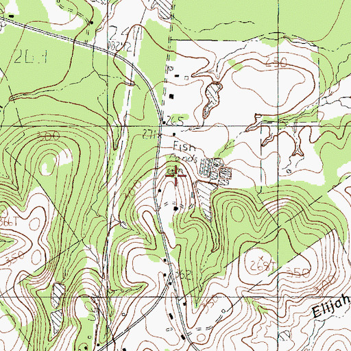 Topographic Map of Watson Cemetery, TX