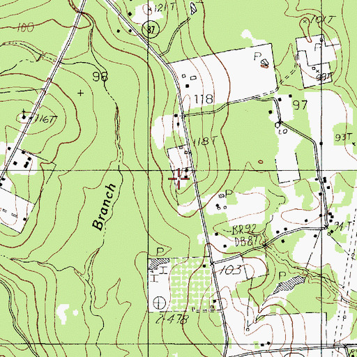 Topographic Map of Watson Chapel, TX