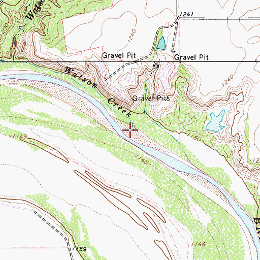 Topographic Map of Watson Creek, TX