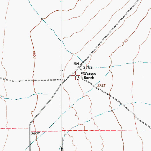 Topographic Map of Watson Ranch, TX