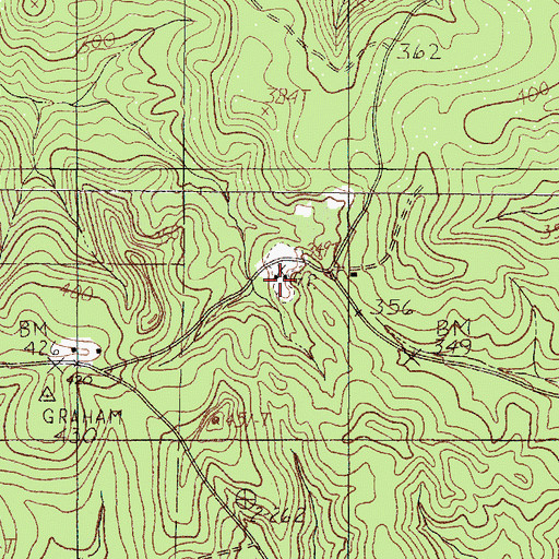 Topographic Map of Watts - Fuller Cemetery, TX
