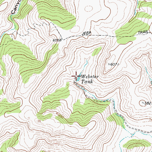 Topographic Map of Webster Tank, TX