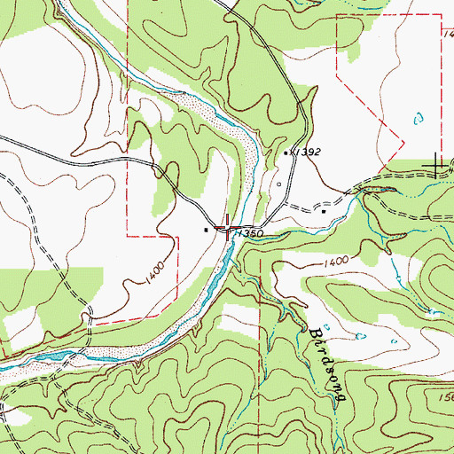 Topographic Map of Weideman Creek, TX