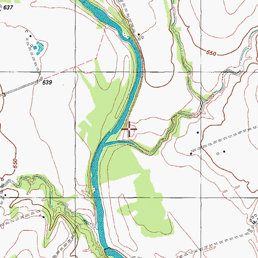 Topographic Map of Weir Branch, TX