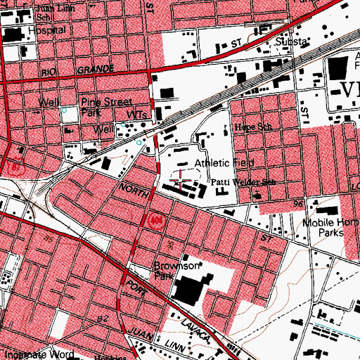 Topographic Map of Welder School, TX