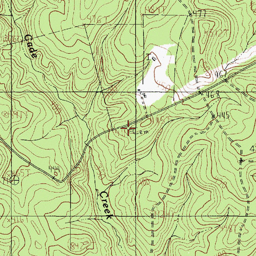 Topographic Map of Wells Cemetery, TX