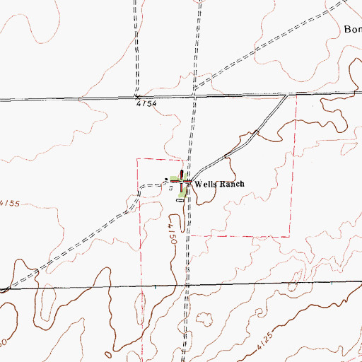 Topographic Map of Wells Ranch, TX