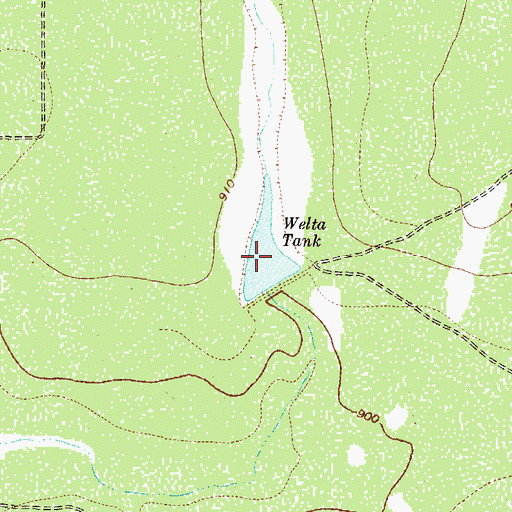 Topographic Map of Welta Tank, TX