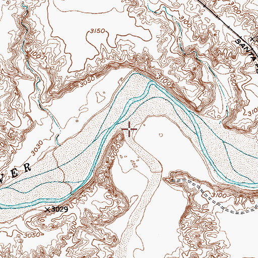 Topographic Map of West Amarillo Creek, TX