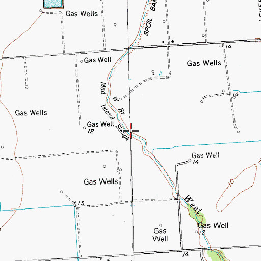 Topographic Map of West Branch Mad Island Slough, TX