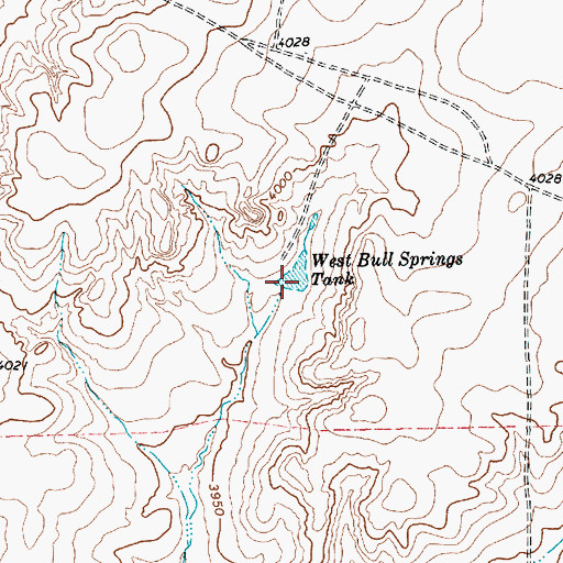 Topographic Map of West Bull Spring Tank, TX