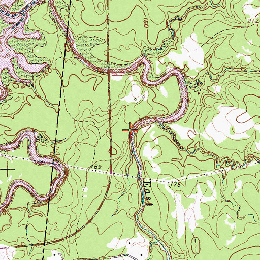 Topographic Map of West Carolina Creek, TX