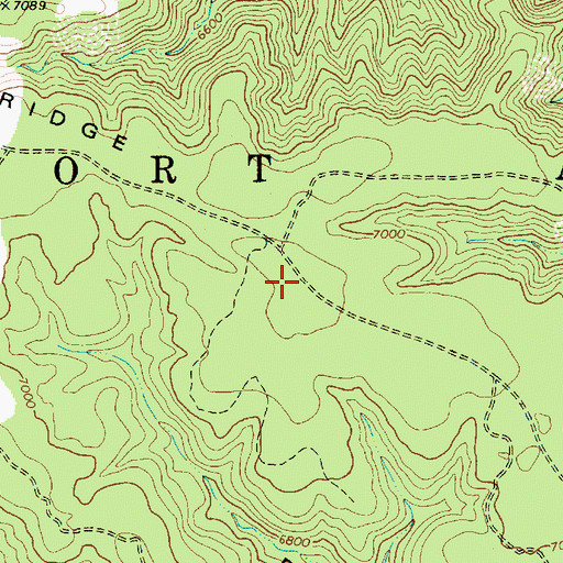 Topographic Map of Whitetail Ridge, AZ