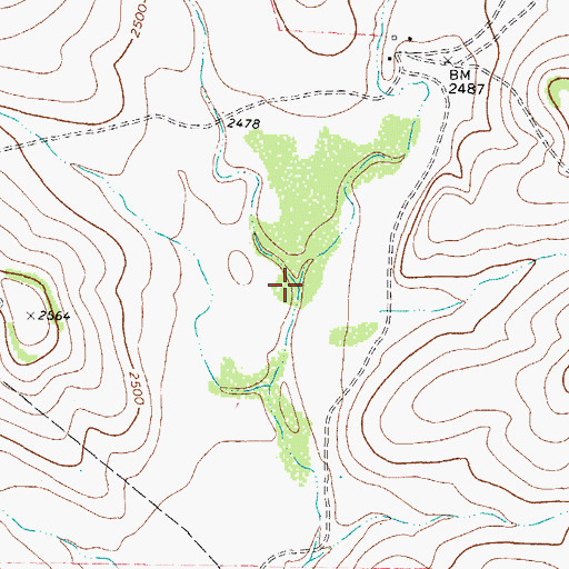 Topographic Map of West Dutch Woman Draw, TX