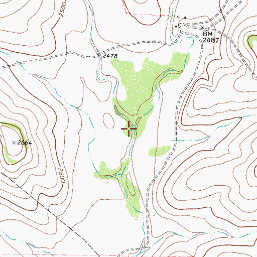 Topographic Map of West Dutch Woman Draw, TX