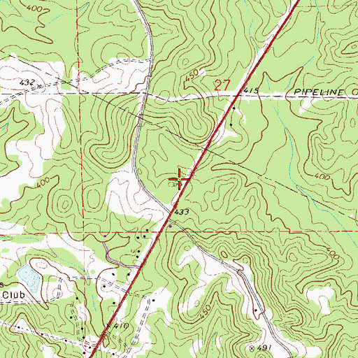 Topographic Map of Elam Baptist Church (historical), AL
