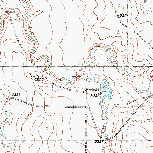 Topographic Map of West Fork Bear Creek, TX
