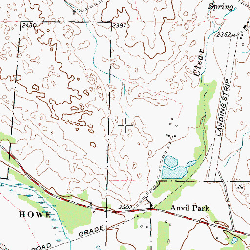 Topographic Map of West Fork Clear Creek, TX
