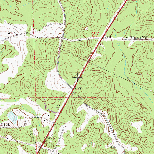 Topographic Map of Elam Cemetery, AL