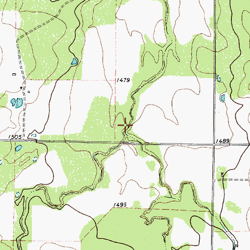 Topographic Map of West Fork Cow Creek, TX