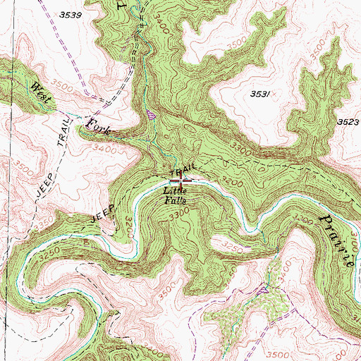 Topographic Map of West Fork Prairie Dog Town Fork Red River, TX