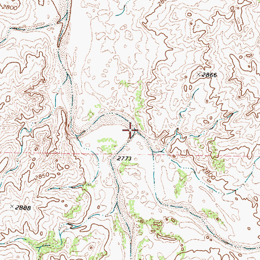 Topographic Map of West Fork Reynolds Creek, TX