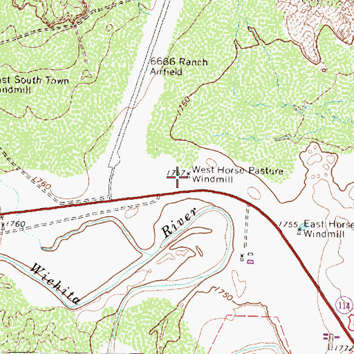 Topographic Map of West Horse Pasture Windmill, TX