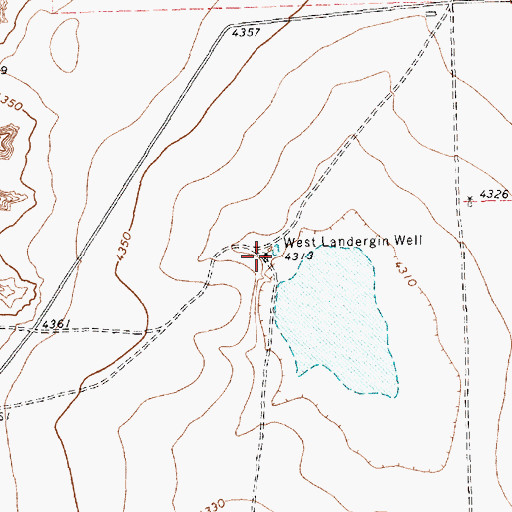 Topographic Map of West Landergin Well, TX