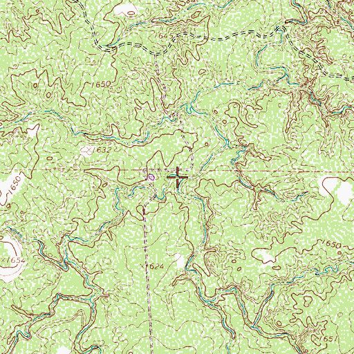 Topographic Map of West Prong Catfish Creek, TX
