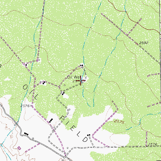 Topographic Map of West Quito Oil Field, TX