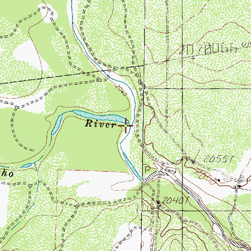 Topographic Map of West Rocky Creek, TX