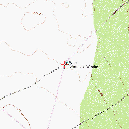 Topographic Map of West Shinnery Windmill, TX
