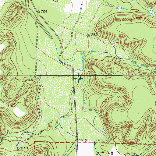 Topographic Map of West Sycamore Creek, TX
