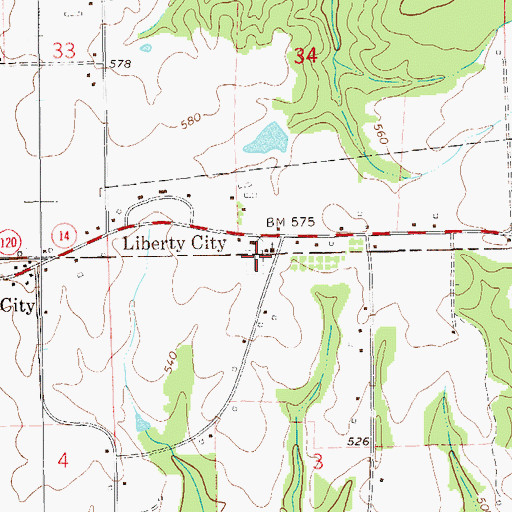 Topographic Map of Salem Macon Cemetery, AL