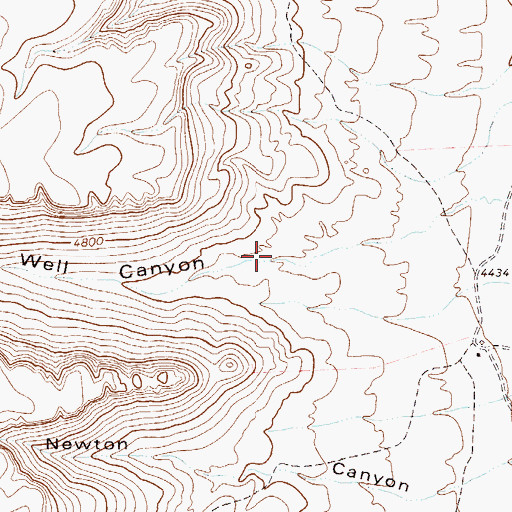 Topographic Map of West Well Canyon, TX