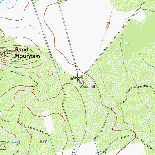 Topographic Map of West Windmill, TX
