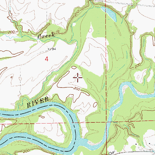 Topographic Map of Yufali (historical), AL
