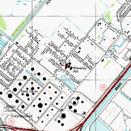 Topographic Map of Wheatley School, TX