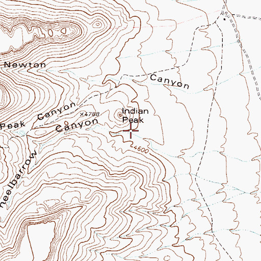 Topographic Map of Wheelbarrow Canyon, TX